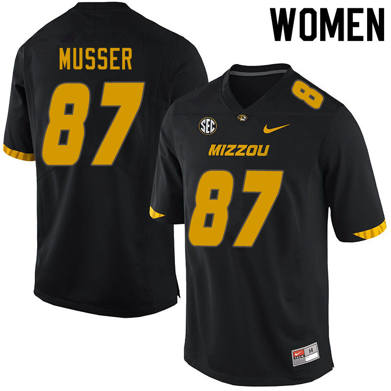 Women #87 Cade Musser Missouri Tigers College Football Jerseys Sale-Black